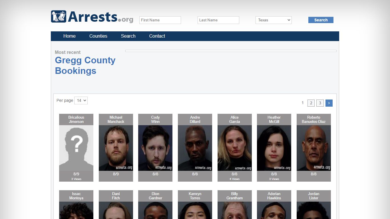 Gregg County Arrests and Inmate Search